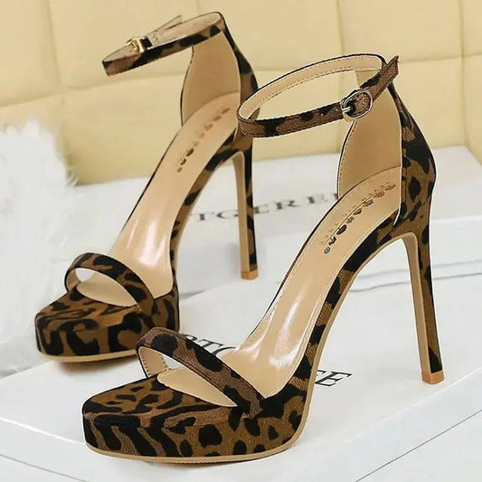 Ankle Strap Leopard Heel - Dikova