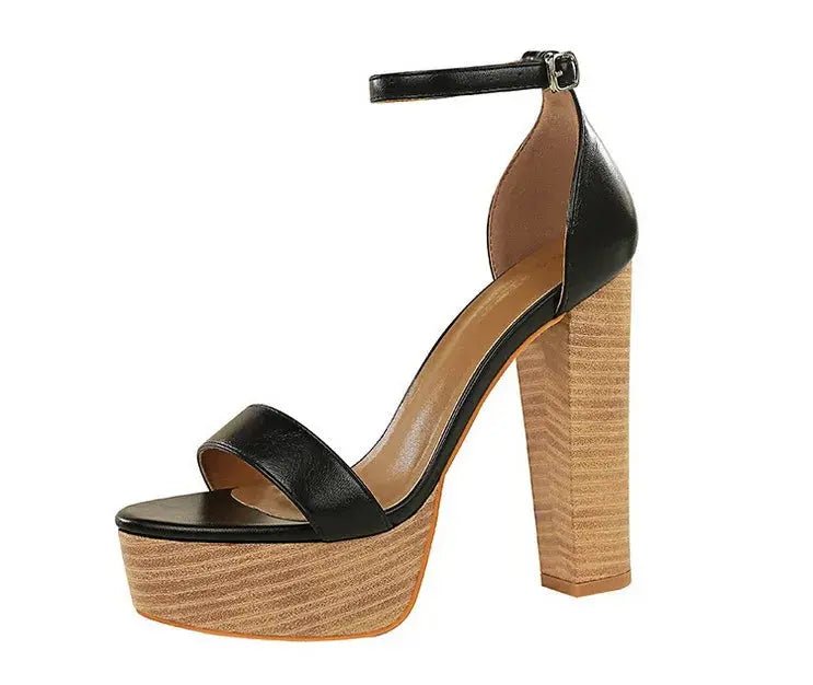 Cork Ankle Strap Heels - Dikova
