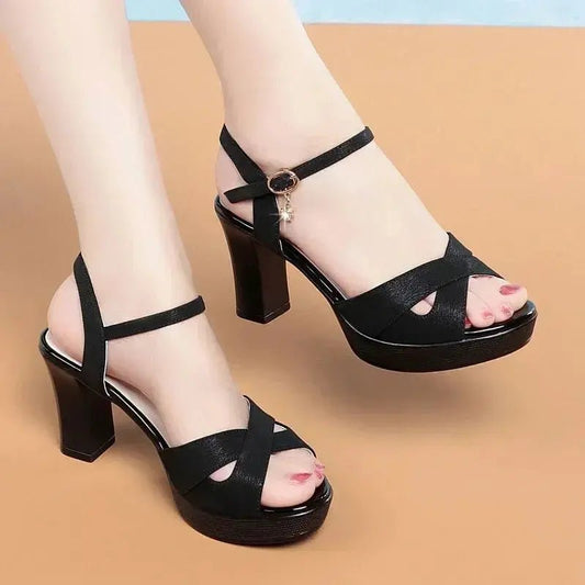 Pippa Ankle Strap Heel - Dika Studio