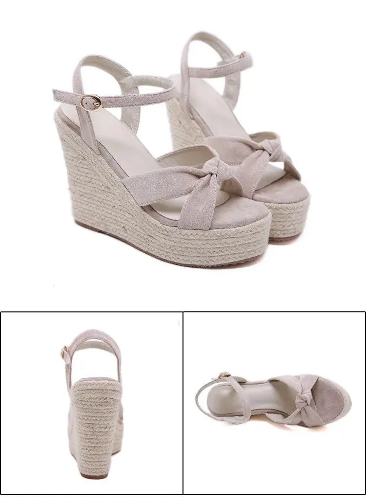 Ankle strap espadrille wedge - Dikova