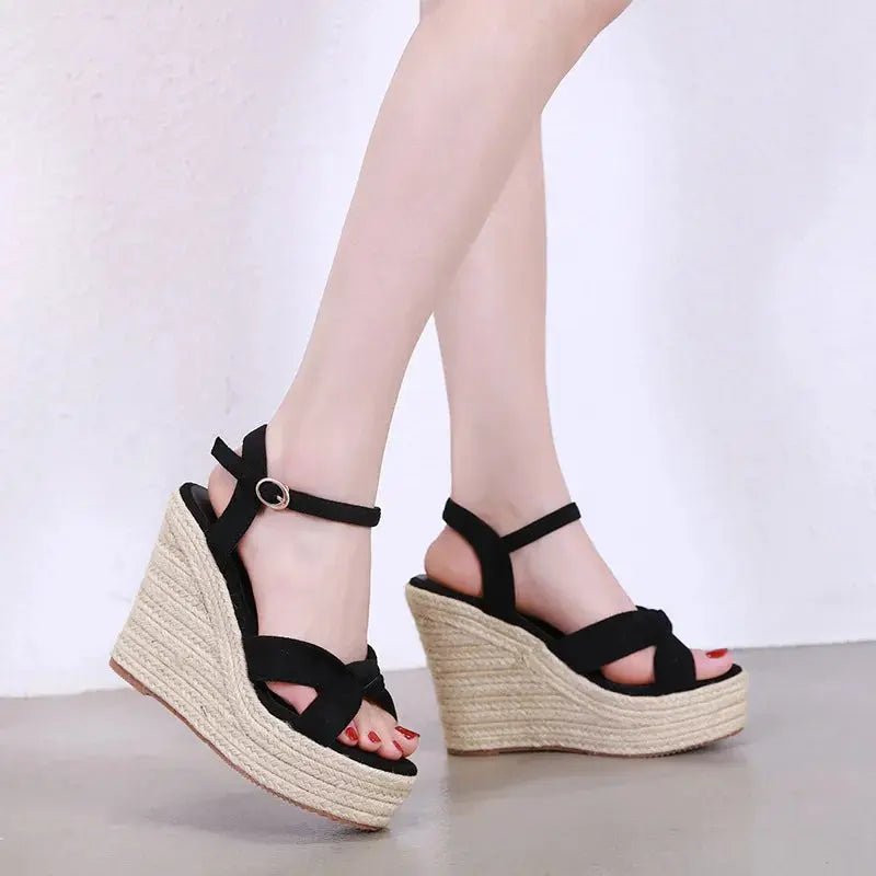 Ankle strap espadrille wedge - Dikova