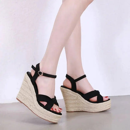 Ankle strap espadrille wedge - Dikova
