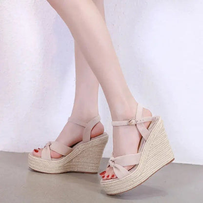 Ankle strap espadrille wedge - Dikova