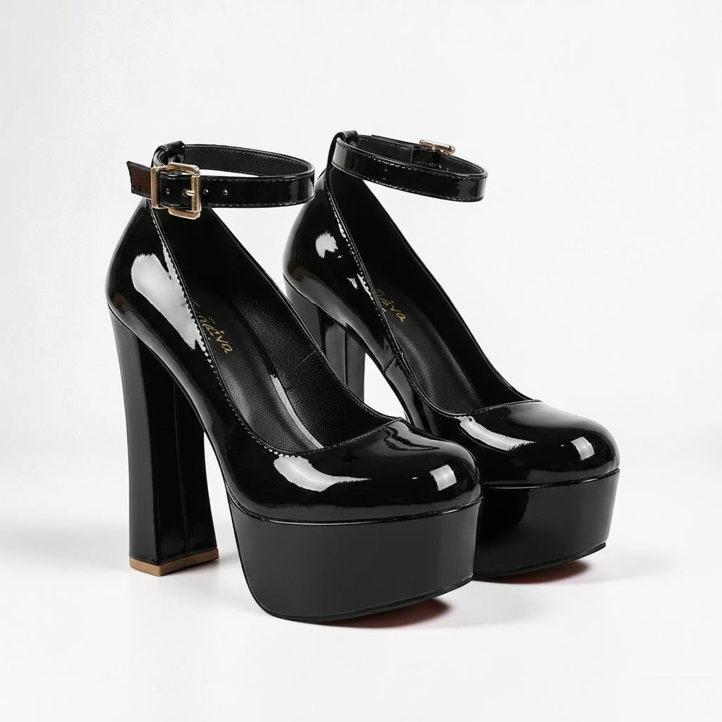 Ankle strap hot pink heels - Dikova