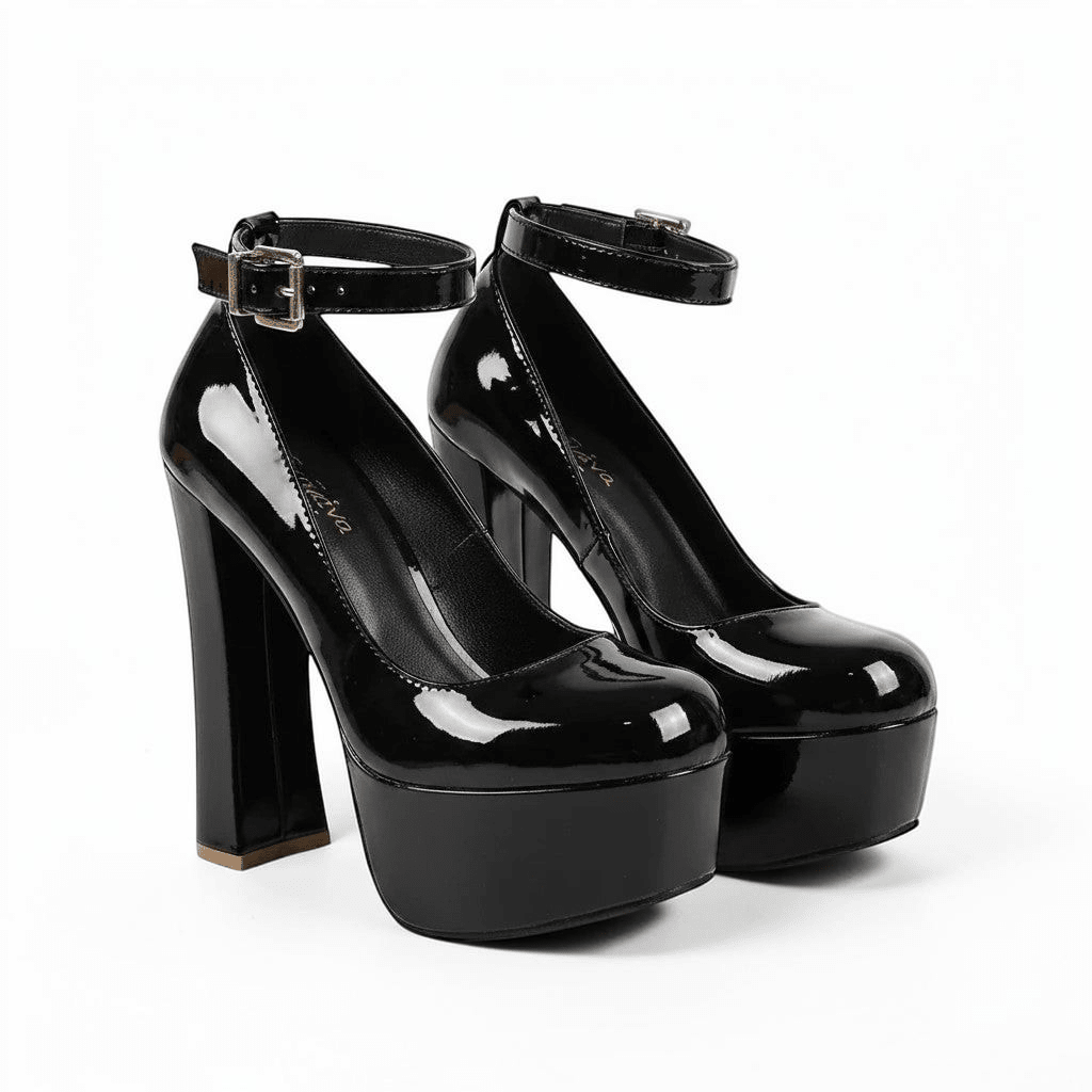 Ankle strap hot pink heels - Dikova