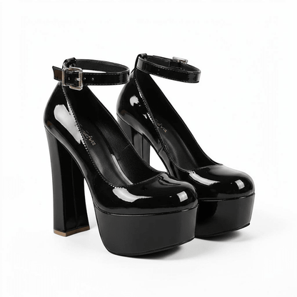 Ankle strap hot pink heels - Dikova