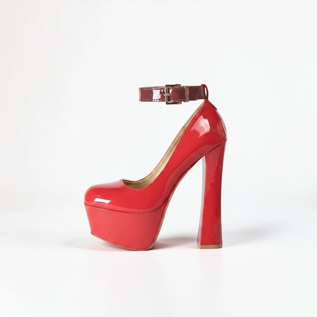 Ankle strap hot pink heels - Dikova