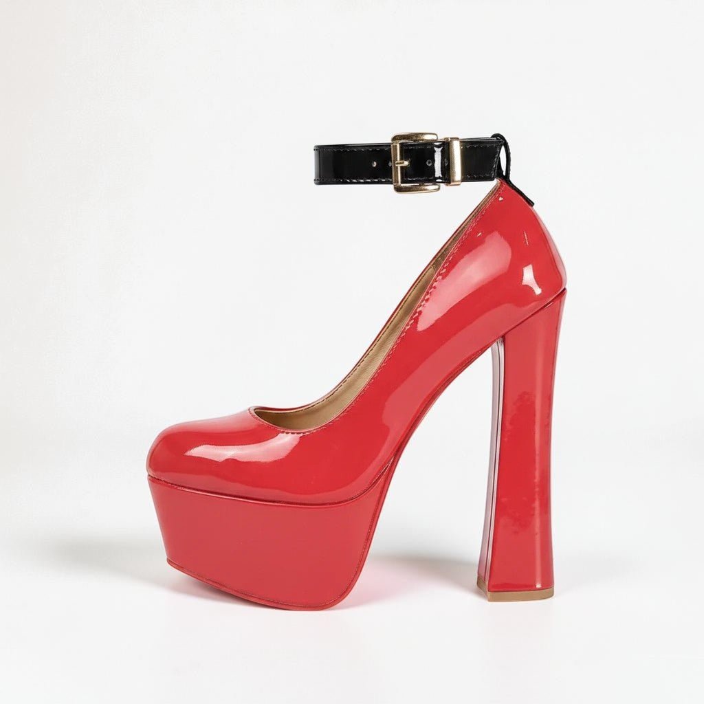 Ankle strap hot pink heels - Dikova