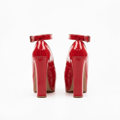 Ankle strap hot pink heels - Dikova
