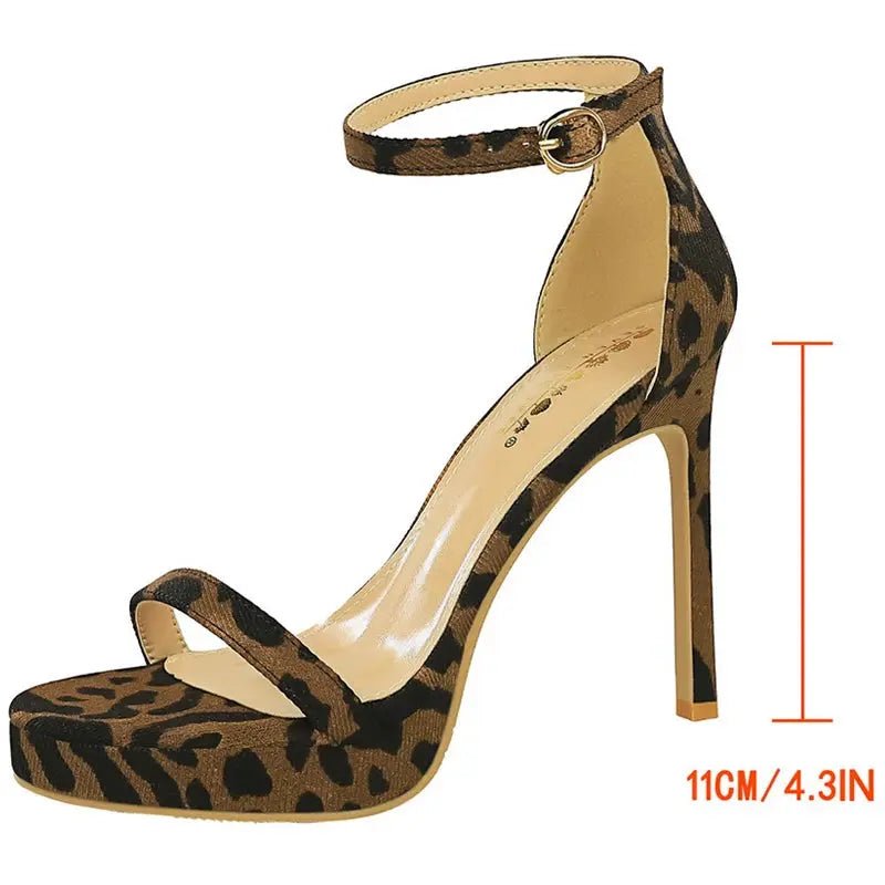 Ankle Strap Leopard Heel - Dikova