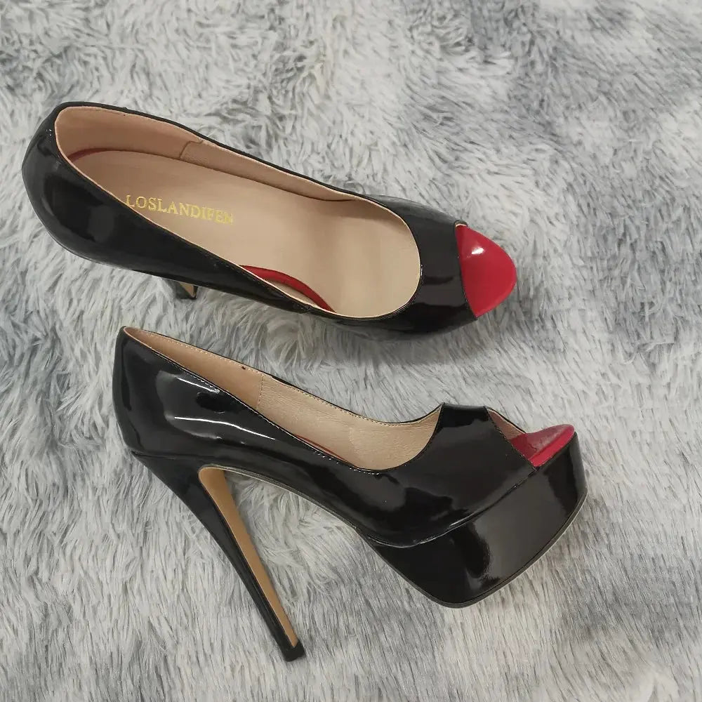 Ankle strap peep toe high heel - Dikova