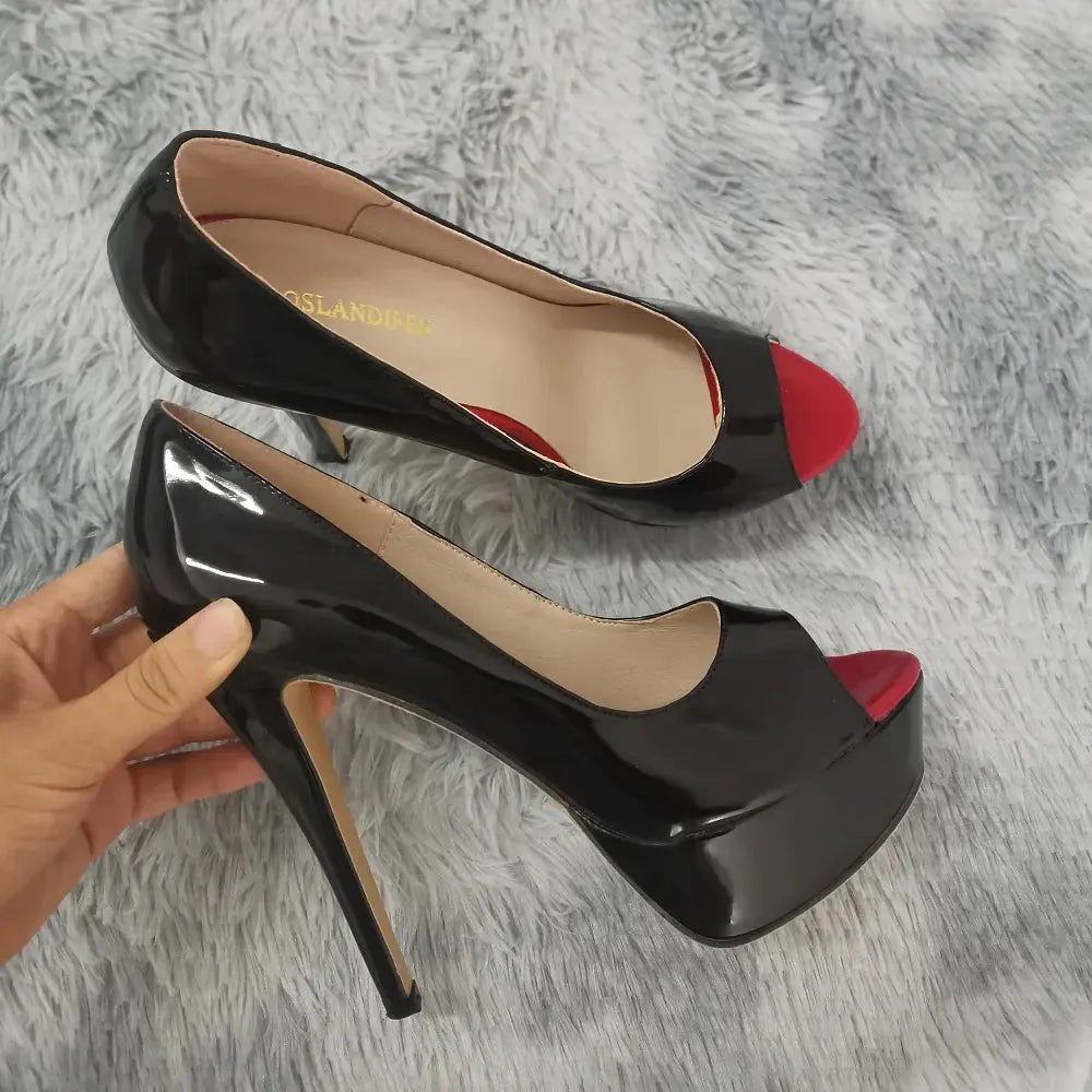 Ankle strap peep toe high heel - Dikova