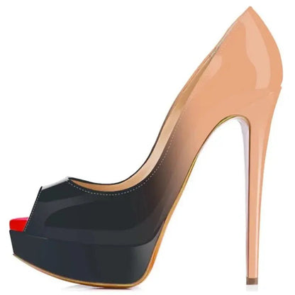 Ankle strap peep toe high heel - Dikova