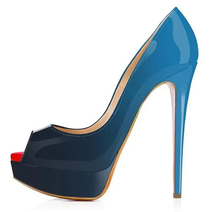 Ankle strap peep toe high heel - Dikova