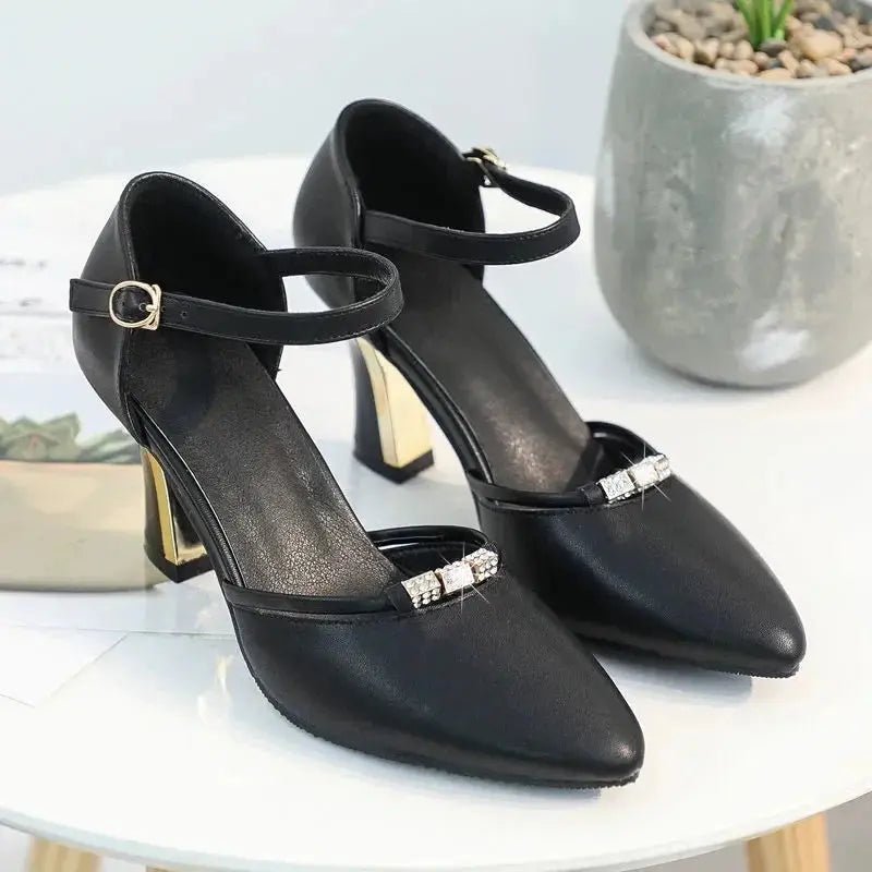 Beige ankle strap heels - Dika Studio
