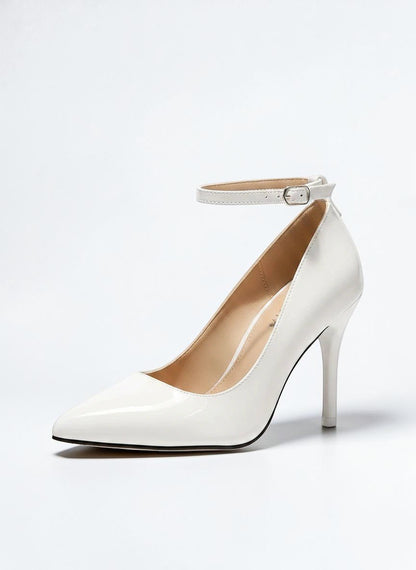 Black leather ankle strap heel - Dikova