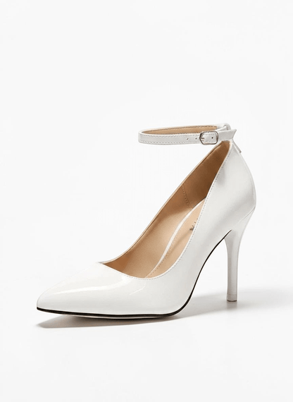 Black leather ankle strap heel - Dikova