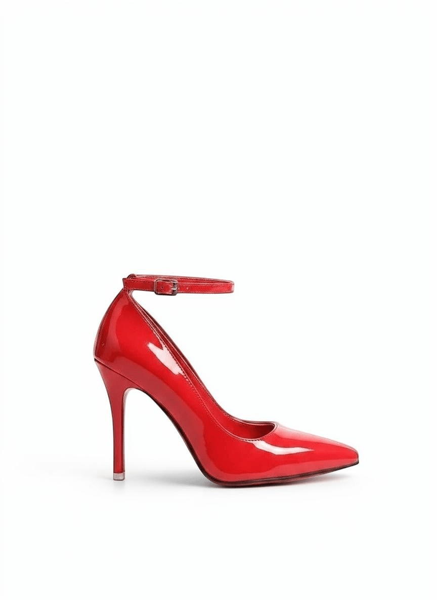 Black leather ankle strap heel - Dikova