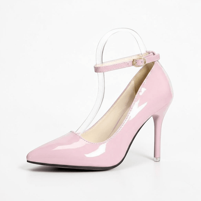 Black leather ankle strap heel - Dikova