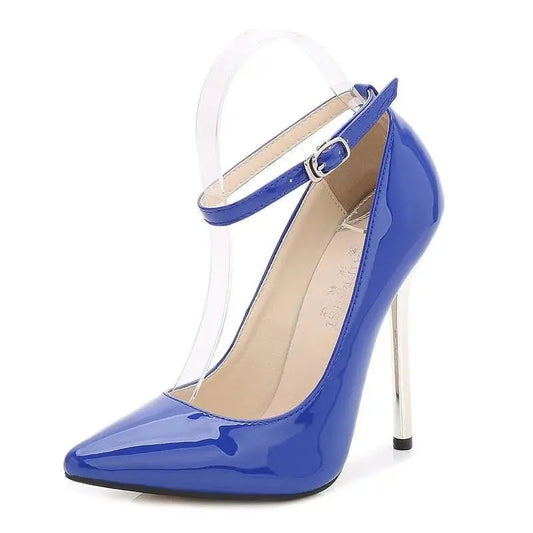 Blue ankle strap heel - Dikova