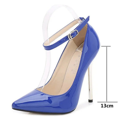 Blue ankle strap heel - Dikova