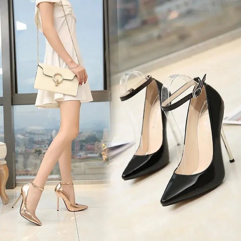 Blue ankle strap heel - Dikova