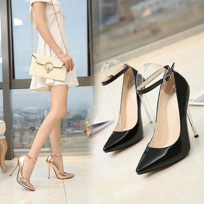 Blue ankle strap heel - Dikova