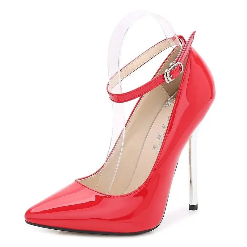 Blue ankle strap heel - Dikova