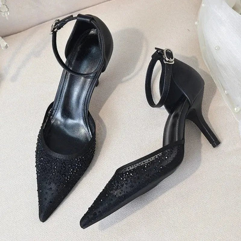 Burgundy ankle strap heel - Dikova