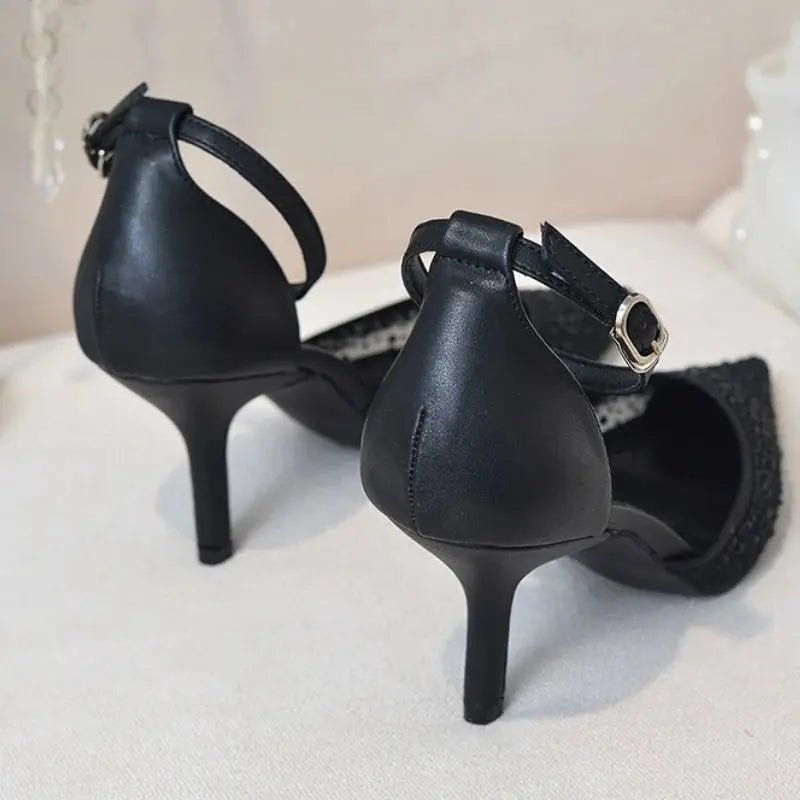Burgundy ankle strap heel - Dikova