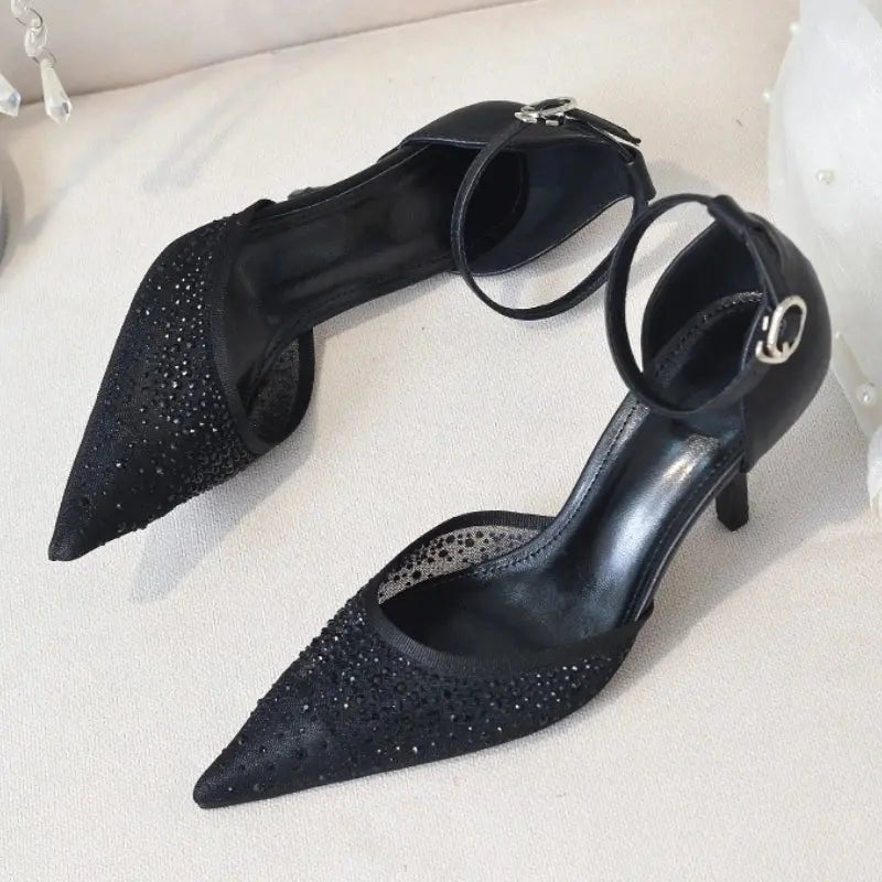 Burgundy ankle strap heel - Dikova