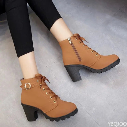 Chunky Heel Ankle Boot - Dikova
