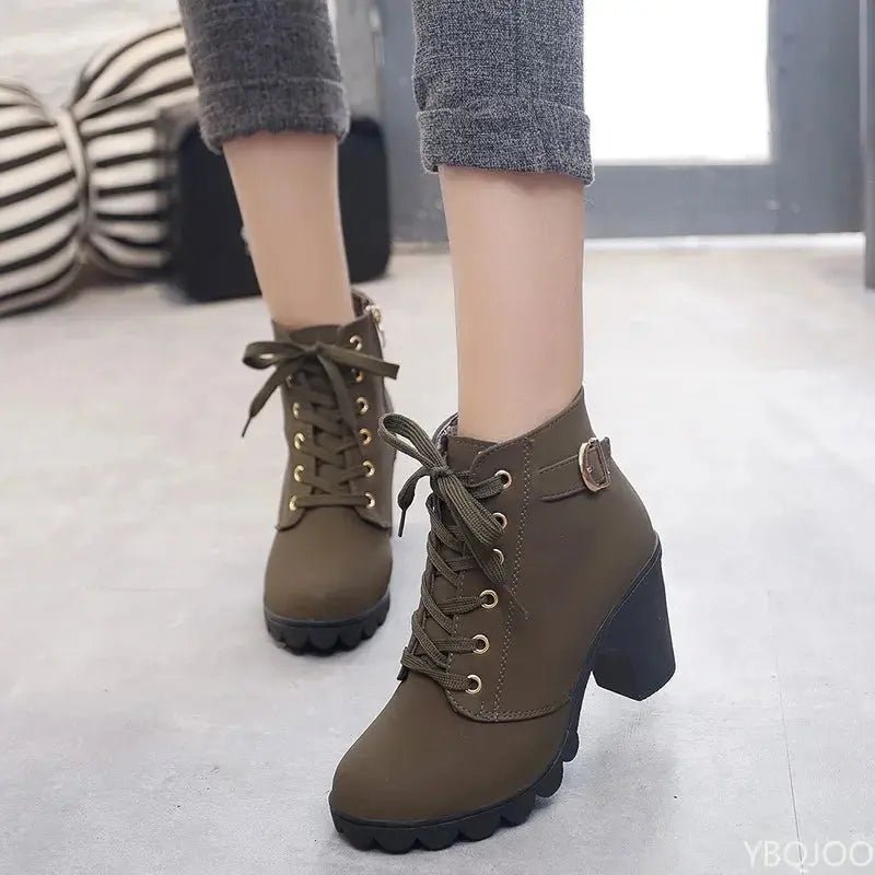 Chunky Heel Ankle Boot - Dikova