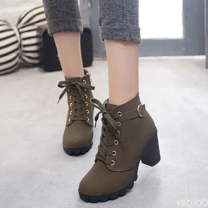 Chunky Heel Ankle Boot - Dikova