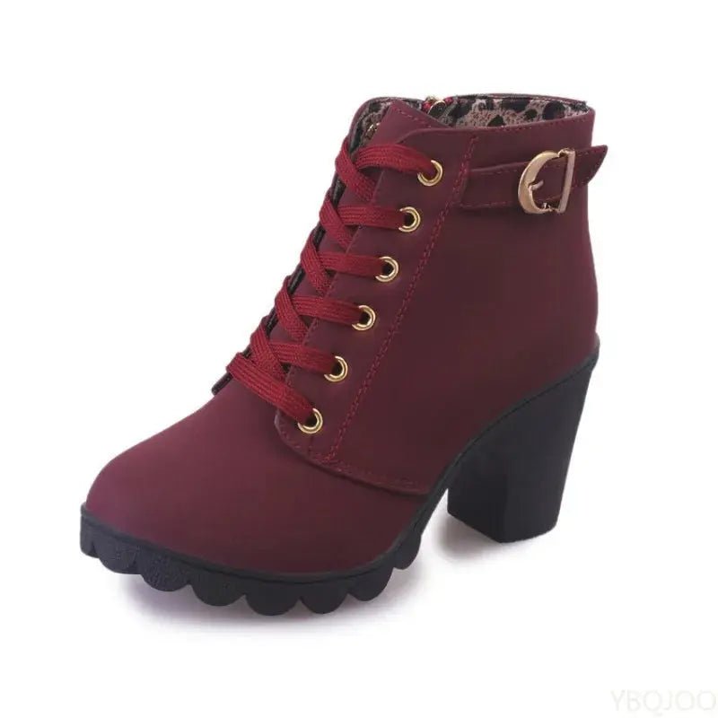 Chunky Heel Ankle Boot - Dikova