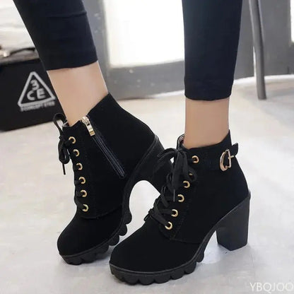 Chunky Heel Ankle Boot - Dikova