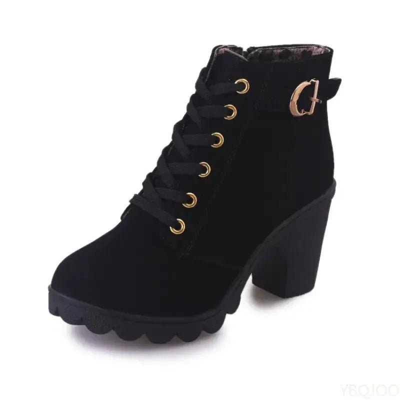 Chunky Heel Ankle Boot - Dikova