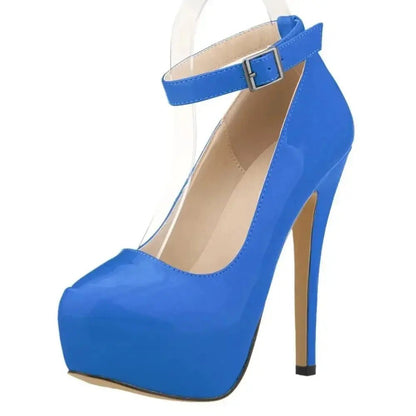 Closed toe ankle strap high heel - Dikova