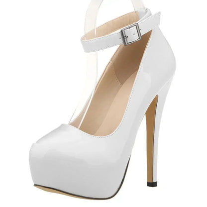 Closed toe ankle strap high heel - Dikova