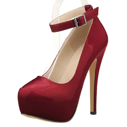 Closed toe ankle strap high heel - Dikova