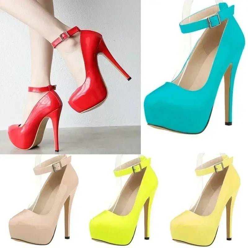 Closed toe ankle strap high heel - Dikova