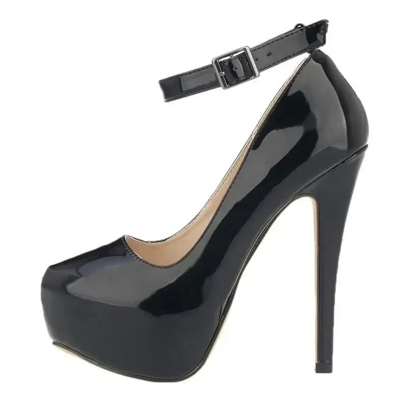 Closed toe ankle strap high heel - Dikova