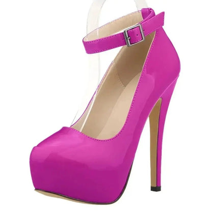 Closed toe ankle strap high heel - Dikova