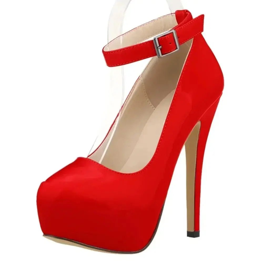 Closed toe ankle strap high heel - Dikova