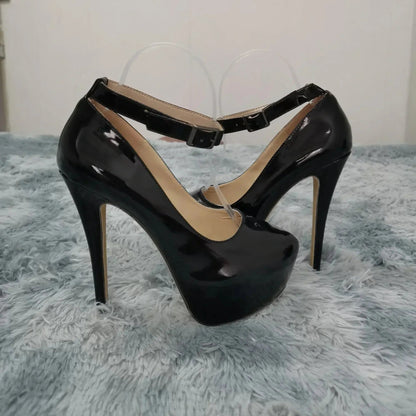 Closed toe ankle strap high heel - Dikova