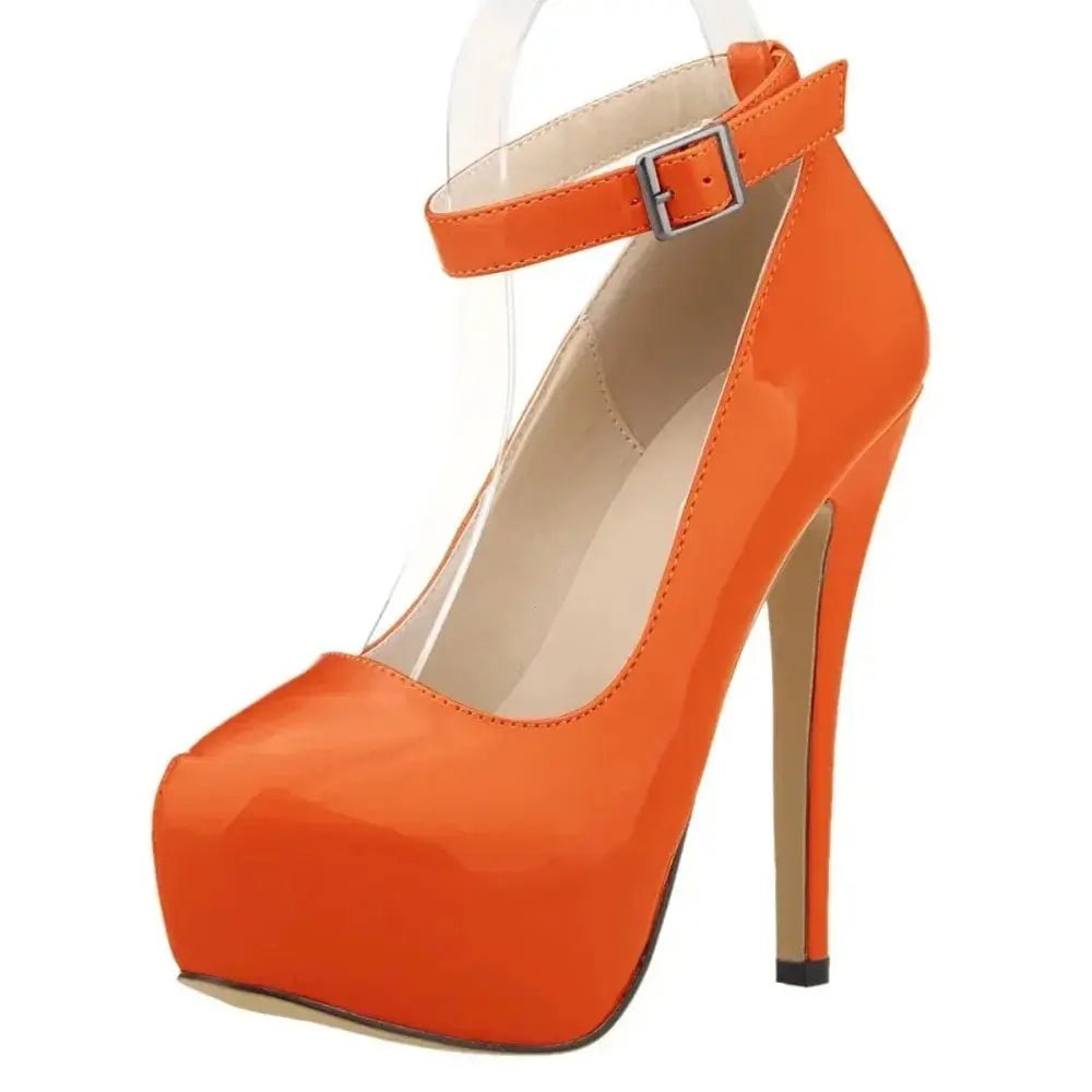 Closed toe ankle strap high heel - Dikova