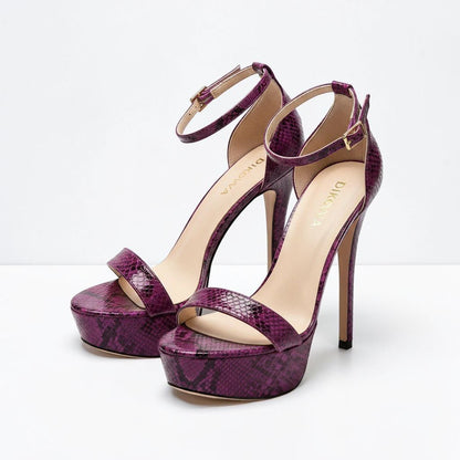 Cobalt Blue Ankle Strap Heel - Dikova