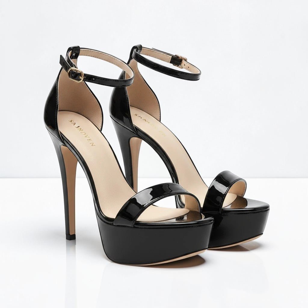 Cobalt Blue Ankle Strap Heel - Dikova