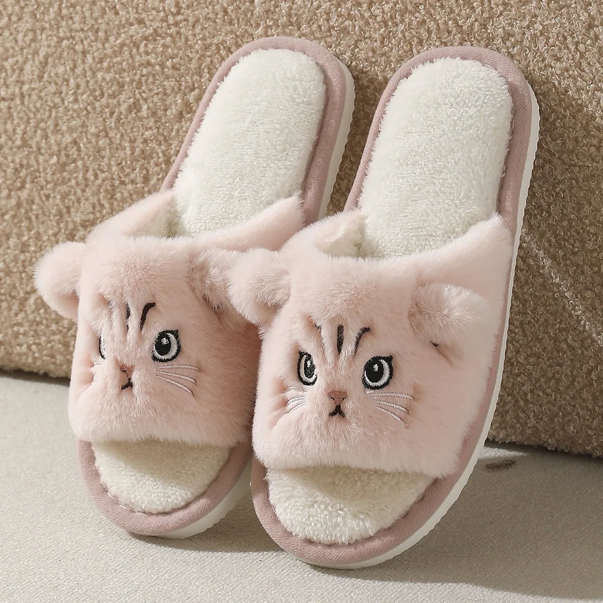 Cute cat slippers women - Dikova