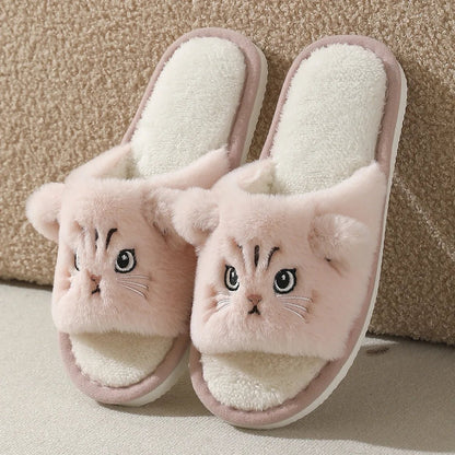 Cute cat slippers women - Dikova